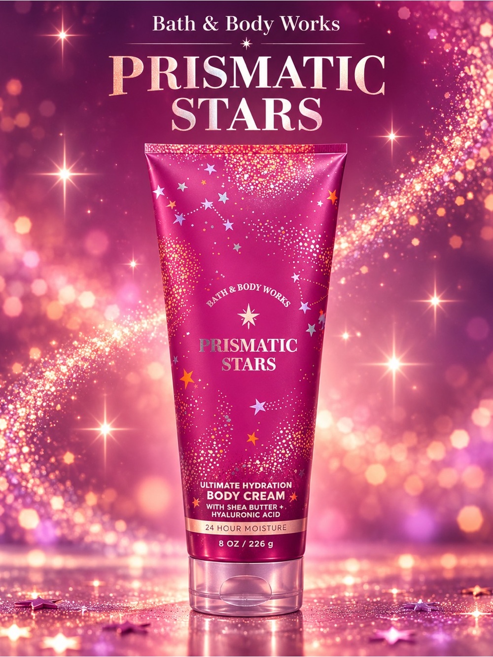 Bath & Body Works Prismatic Stars Body Cream - Pink